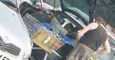Watch man fill up his car in Tesco car park with cooking oil as fuel prices surge