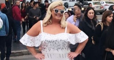 Gemma Collins looks bridal in floor-length white dress after dropping baby hints