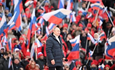 Moscow marks Crimea annexation with patriotic rally