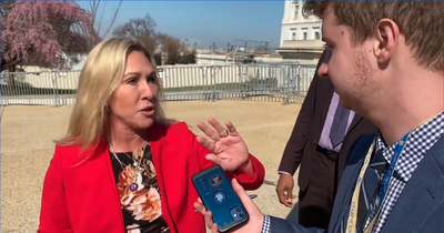 ‘I need you to stop!’ Marjorie Taylor Greene fires back at reporter over questions on Russian propaganda