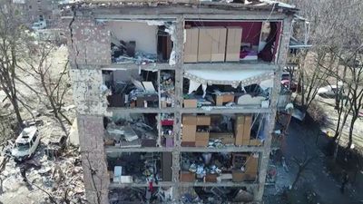 Ukraine-Russia war updates: Drone footage shows devastation from Russian bombing in Kyiv and Mariupol