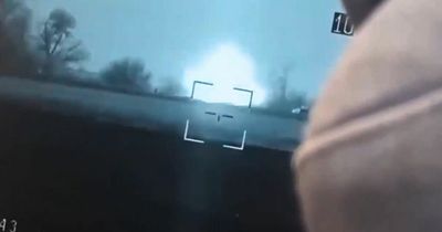 Moment Ukrainians destroy Russian tanks with laser-guided and Javelin missiles