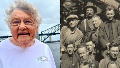 Aileen Davis attended Sydney Harbour Bridge's opening in her mother's arm, she's back 90 years on