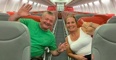 Couple taste VIP lifestyle being the only passengers on flight back from Corfu