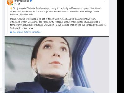 Missing Ukrainian TV journalist ‘abducted by Russia’s security services’, her channel claims