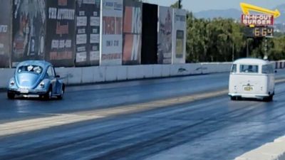 VW Bus Drag Racing Beetle Is The Ultimate Fish-Out-Of-Water Battle
