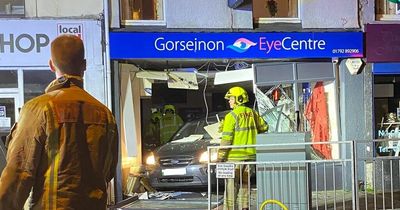 15-year-old girl arrested for alleged drink driving after car smashes through opticians