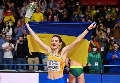 Ukraine's Mahuchikh defies odds to win world indoor high jump gold