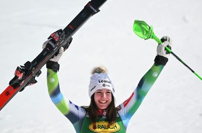 Slokar grabs final slalom with Vlhova third