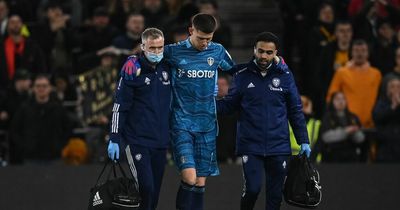 Leeds United's Illan Meslier issues injury update after being forced off at Wolves