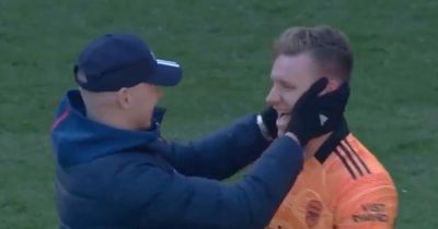 Bernd Leno and Aaron Ramsdale moment spotted by Arsenal fans and speaks volumes