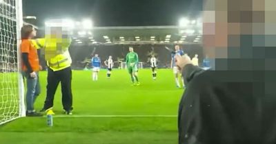 Man filmed 'handing knife to steward' during Everton pitch protest
