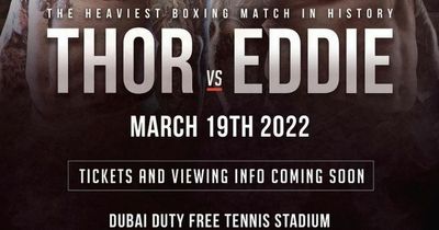 Eddie Hall vs Thor Bjornsson live stream info for Saturday's grudge boxing match