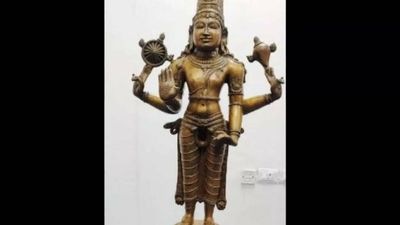 Attempt to smuggle out 15th century bronze idol of Lord Mahavishnu from Bengaluru Airport cargo, man from Tamil Nadu nabbed