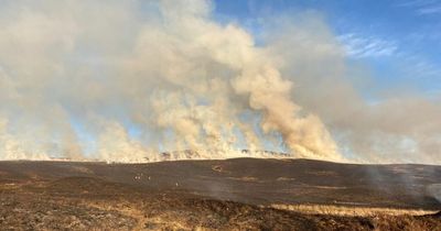 Dramatic images show wildfire engulfing Highlands during the hottest day of the year