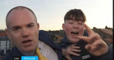 Astonishing moment Edinburgh youths take over STV report on Ukraine