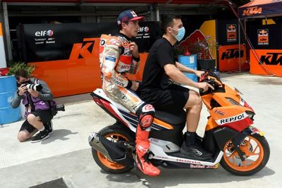 MotoGP legend Marquez 'OK' after 'really big crash'