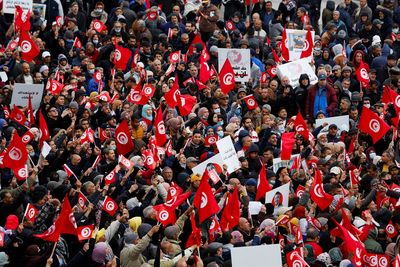 Tunisia: Mass anti-Saied protests take place in capital Tunis