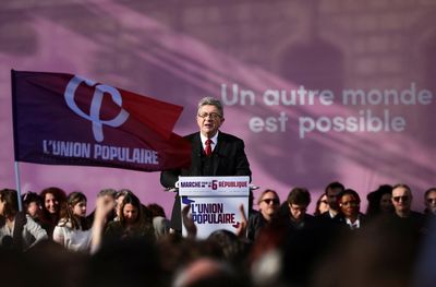Melenchon, running third in French election race, promises to tame capitalism