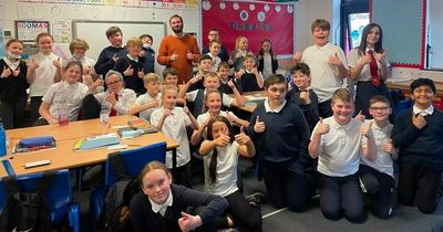 Scottish football author visits Lanarkshire schools to talk about his work