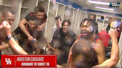Kelvin Sampson Celebrates Shirtless in Locker Room After Win Over Illinois