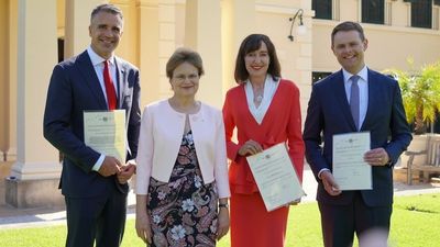 Peter Malinauskas sworn in as South Australia's new Premier alongside deputy and treasurer