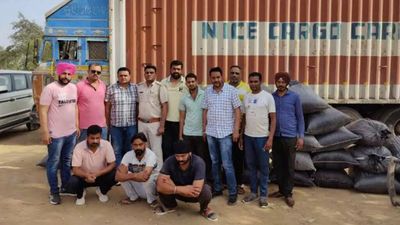 Haryana Police seizes 7.40 quintals of contraband from container truck, three nabbed