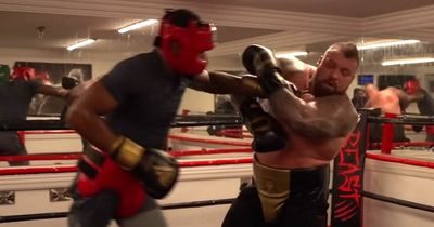Bruising Eddie Hall sparring footage emerges after Thor Bjornsson defeat