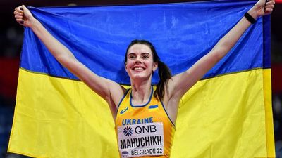 Ukraine's Yaroslava Mahuchikh wins emotional gold at World Athletics Indoor Championships after fleeing homeland