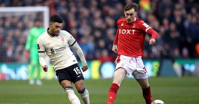Nottingham Forest ace sends message to fans after being left 'gutted' by Liverpool defeat
