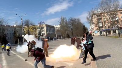 Ukraine says Russian troops violently dispersed Kherson anti-occupation rally