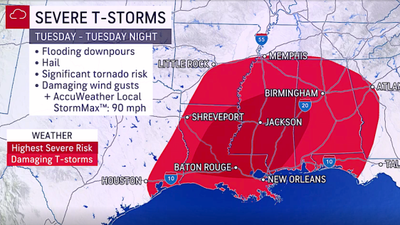 Dangerous Storms, Tornadoes To Threaten A Dozen States Across South