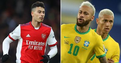 Gabriel Martinelli links up with Brazil squad for first time after missing Arsenal win