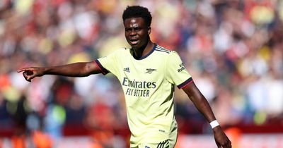 What happened to Bukayo Saka after he scored Arsenal's 2000th Premier League goal