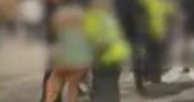 Horrific footage captures moment women thrown to ground by police during row