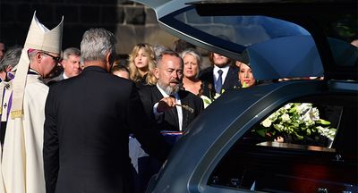 At the funeral of Kimberley Kitching — a senator, a daughter, a wife and perhaps much more