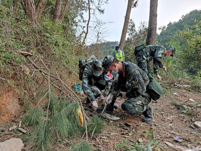 China Boeing 737 crash: Grim search as rescue teams comb hillside