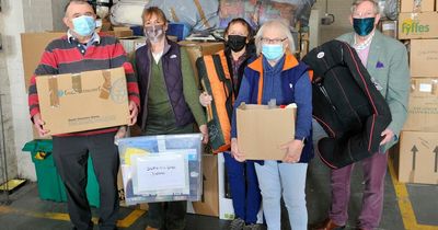 Trucks and vans leave Dumfries to support Ukraine humanitarian effort