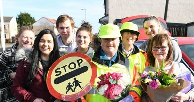 Popular Wishaw lollipop lady retires after almost 40 years service