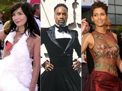 Swans, backless suits and a tuxedo dress: The most groundbreaking Oscars outfits of all time
