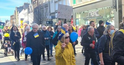 Perth peace march for Ukraine draws 300 people