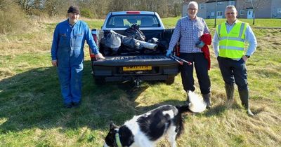 Band of volunteers team up to rid one area of Newmains of rubbish