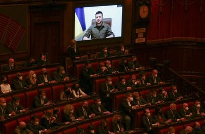 Zelensky urges Italy not to let elite Russians party