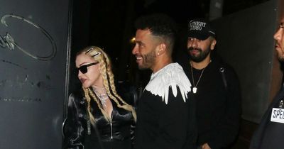 Madonna shows off her edgy hairstyle as she joins blogger Jason Lee for dinner