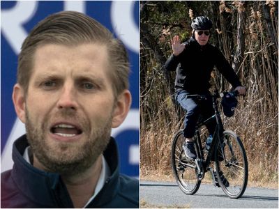 Eric Trump ridiculed for trying to mock Biden for riding a bike