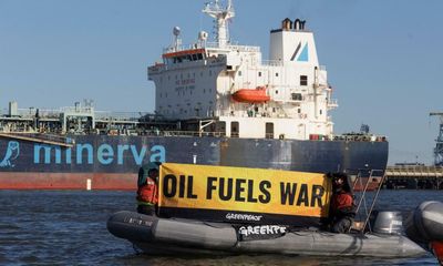 Activists protest tanker as Russian oil imports flow into US ahead of ban