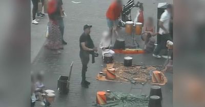 Drunken downfall of kitchen knife thug caught dancing with his genitals exposed