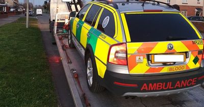 Former ambulance seized after new owner used it to run red lights and skip traffic