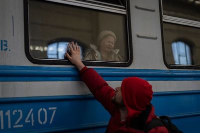 AP PHOTOS: Day 27: Ukraine war forces more unwanted goodbyes