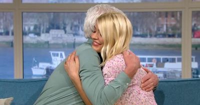 Holly Willoughby and Phillip Schofield embrace as she returns to This Morning